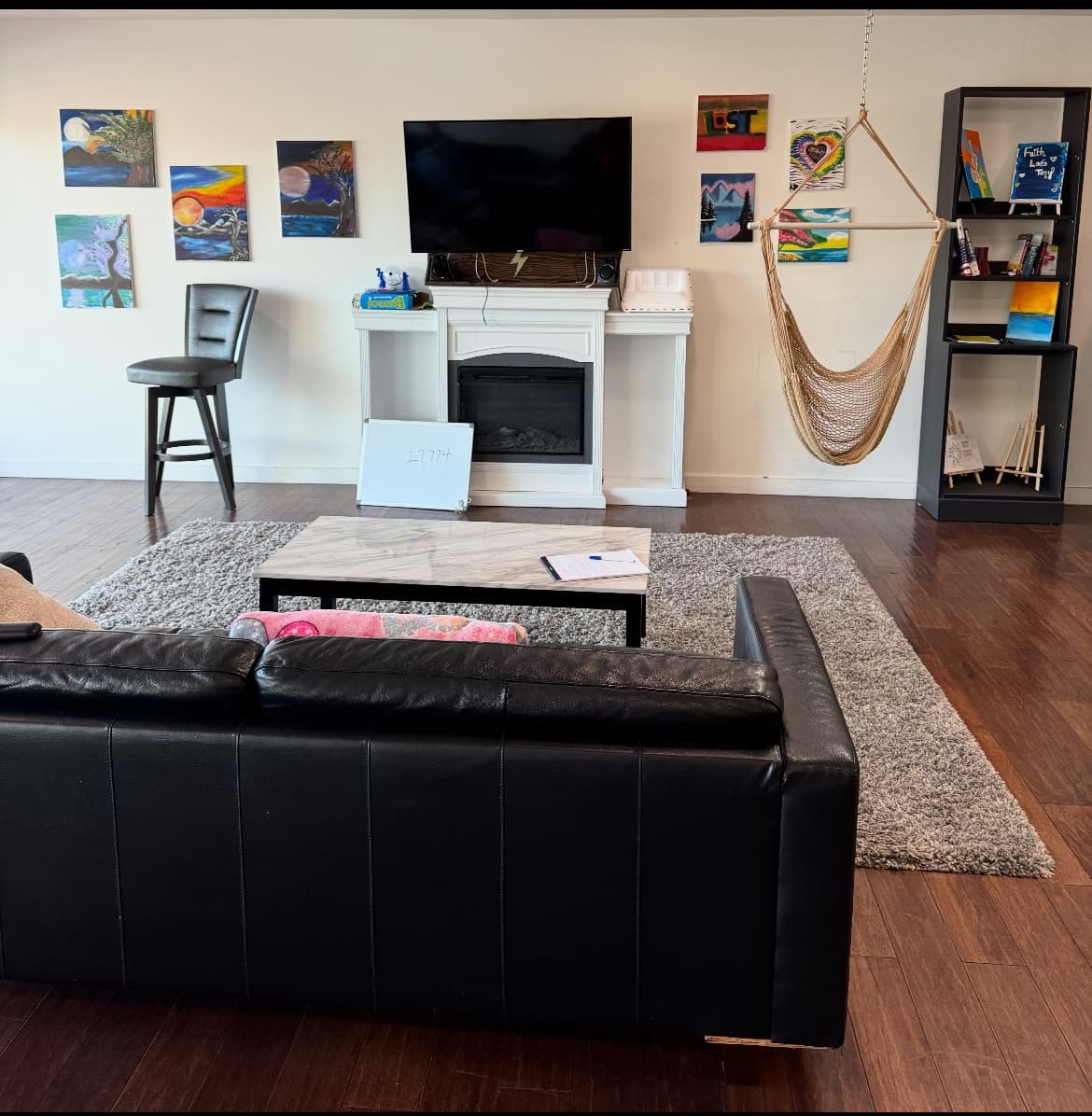Living area seating space inside the facility.