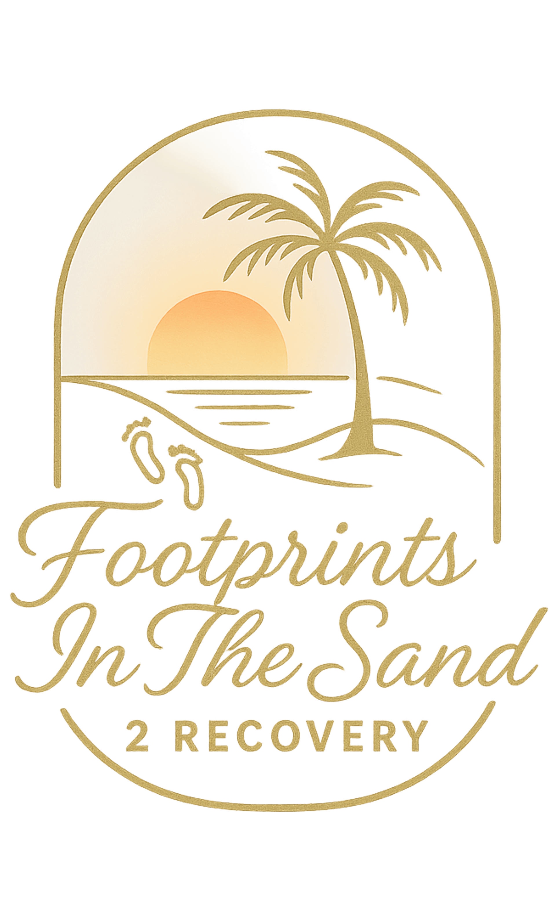 Footprints In The Sand 2 Recovery minimal logo